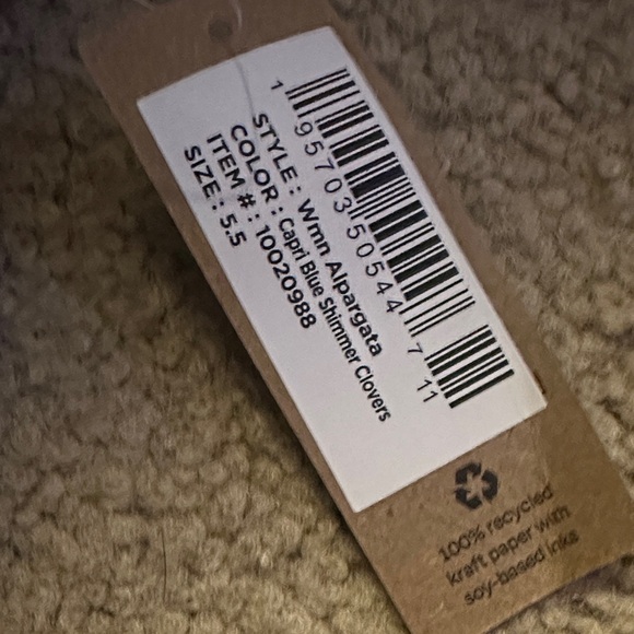 TOMS Navy Slip-Ons with Green and Gold Floral Accents - Picture 6 of 6